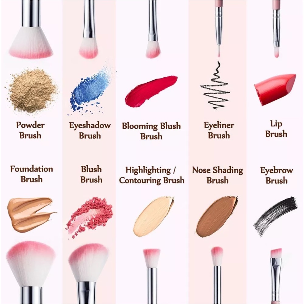 Spectrum The Glam Clam 10PC Makeup Brush Set - Picture 3 of 8